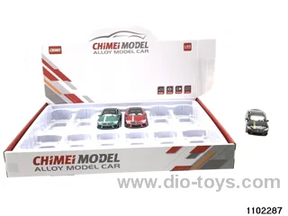 Sound and light alloy pull back car in display box