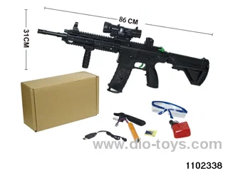 Water bullet gun in paper box