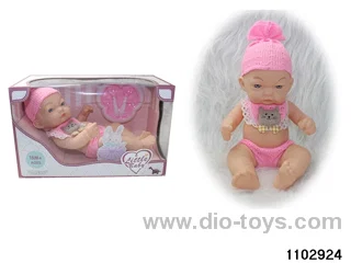 10 inch all enamel doll in window box