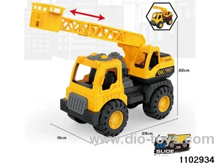 Skidding construction vehicle in PP bag with header