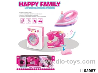 Electric Iron Washer Sewing Machine Combo in window box
