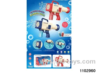 12 Holes Electric Bubble Gun in color box