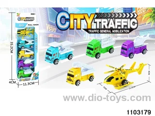 Pull back Toys Set in window box