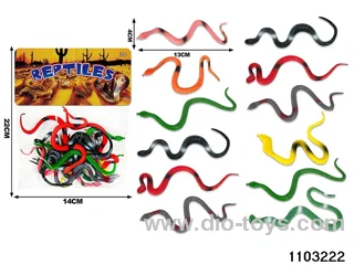 12PCS snakes in PP bag with header