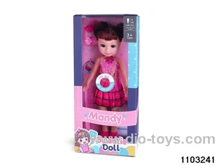 13 inch doll set in window box