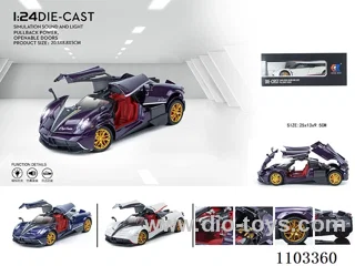 1:24 pull back alloy car W L/M