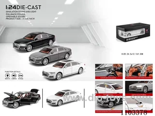 1:24 pull back alloy car W L/M