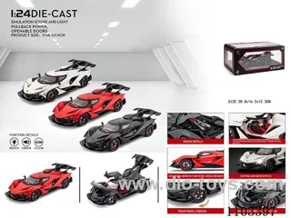 1:24 pull back alloy car W L/M