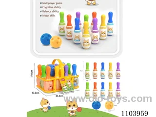Small portable bowling set