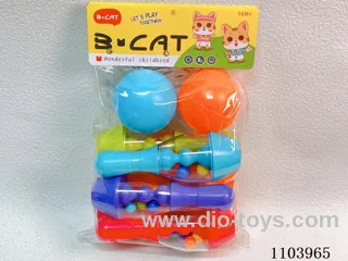 Rainbow Ball Bowling (6 bowling balls +2 round balls)