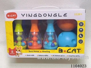 Rainbow Ball Bowling (6 bowling balls +2 round balls)