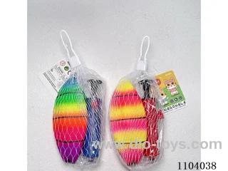 Rainbow bouncy ball with air pump