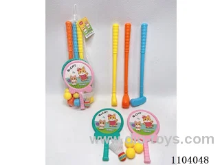 Golf + racquet +3 ball +1 badminton