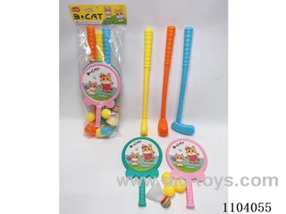 Golf + racquet +3 ball +1 badminton