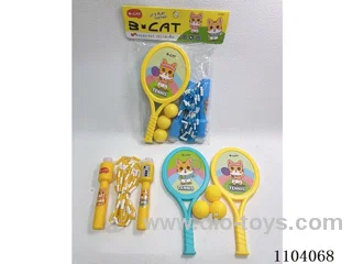 Jump rope + racket +3 round balls