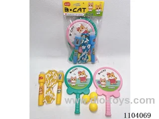 Jump rope + racket +3 round balls