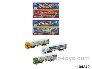 Alloy Skidding Container Car in Blister card