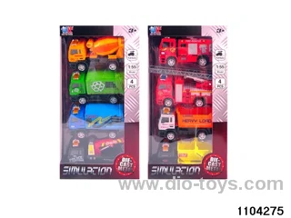 1:55 Pull Back Alloy Car in window box