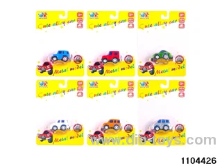 Q version alloy pull back car in Blister card