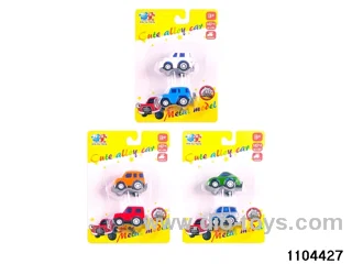 Q version alloy pull back car in Blister card