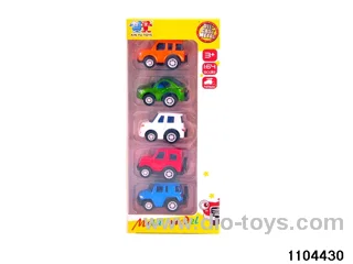 Q version alloy pull back car in window box
