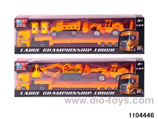 European head construction trailer in window box