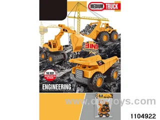 sliding engineering vehicles in PP bag with header