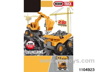 sliding engineering vehicles in PP bag with header
