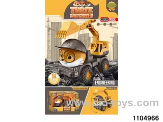 sliding engineering vehicles in window box