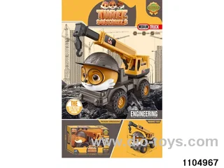 sliding engineering vehicles in window box