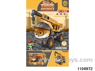 sliding engineering vehicles in window box