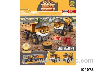 sliding engineering vehicles in PVC cover