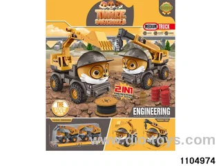 sliding engineering vehicles in PVC cover