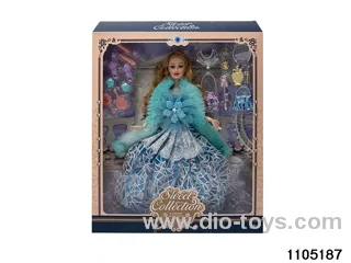 11.5 inch 9 jointed doll set in window box