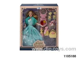 11.5 inch 9 jointed doll set in window box