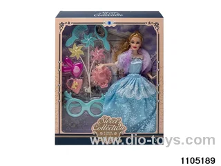 11.5 inch 9 jointed doll set in window box