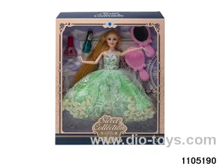 11.5 inch 9 jointed doll set in window box