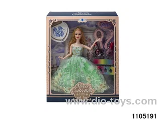 11.5 inch 9 jointed doll set in window box