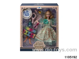 11.5 inch 9 jointed doll set in window box