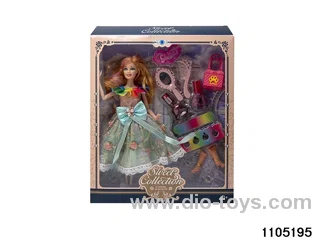 11.5 inch 9 jointed doll set in window box