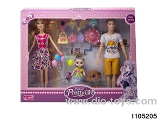 11.5 inch 9 jointed doll set in window box