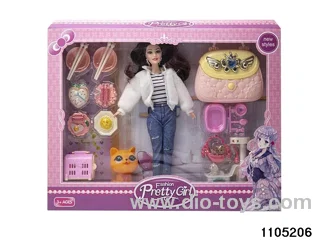 11.5 inch 9 jointed doll set in window box