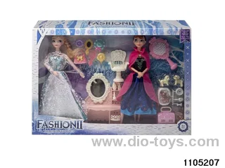 11.5 inch 9 jointed doll set in window box