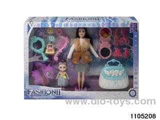 11.5 inch 9 jointed doll set in window box