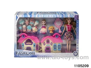 11.5 inch 9 jointed doll set in window box