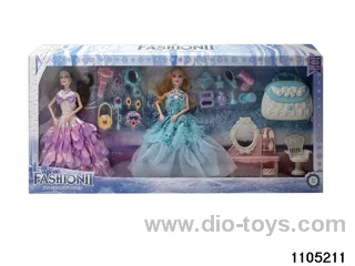 11.5 inch 9 jointed doll set in window box