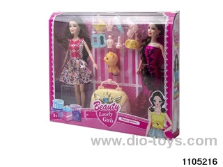 11.5 inch 9 jointed doll set in window box