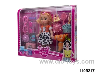 10 inch doll set with music in window box