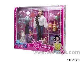 11.5 inch 9 jointed doll set in window box