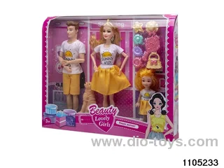 11.5 inch 9 jointed doll set in window box